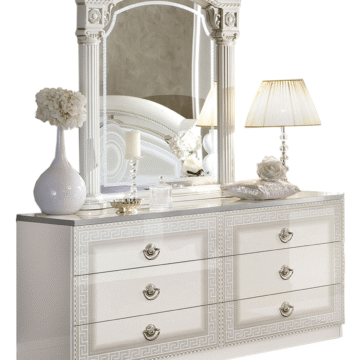 Aida White Silver Dresser