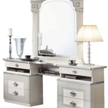 Aida White/Silver Vanity Dresser