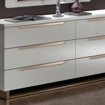 Smart Double Dresser White w/ Mirror