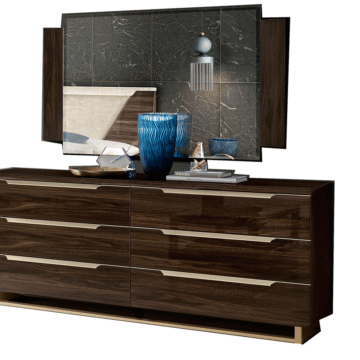 Smart Double dresser w/ mirror Walnut