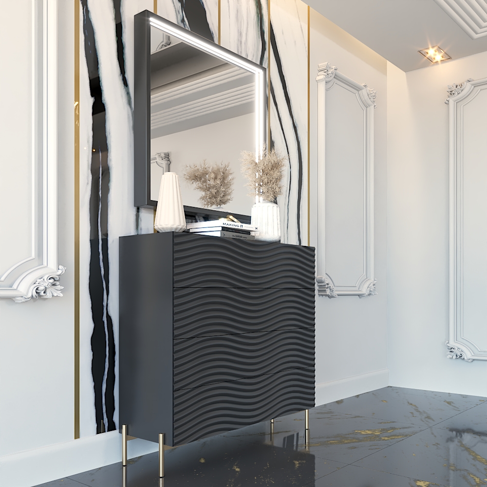 2119 Sectional with Extra Chair- Dark Grey, Composition 2 - Image 4