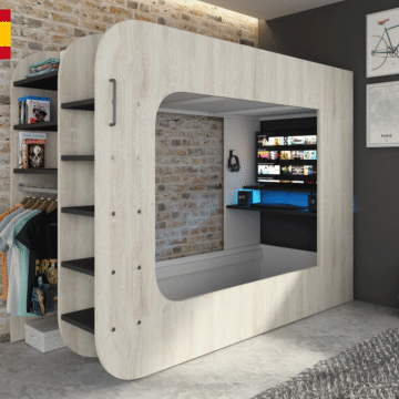 Gamer Bed 35.43" x 78.7" Natural Color