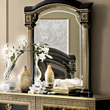 Aida Black/Gold mirror