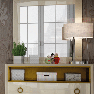 Velvet mirror for Single dresser