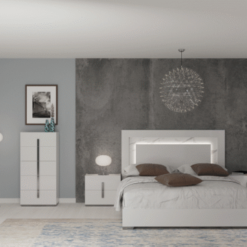 Carrara White Bedroom w/Light