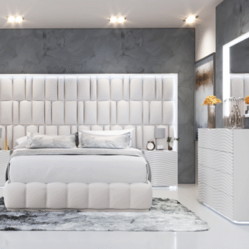 Orion Bed with Wave White cases