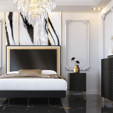 Wave Bedroom Dark grey