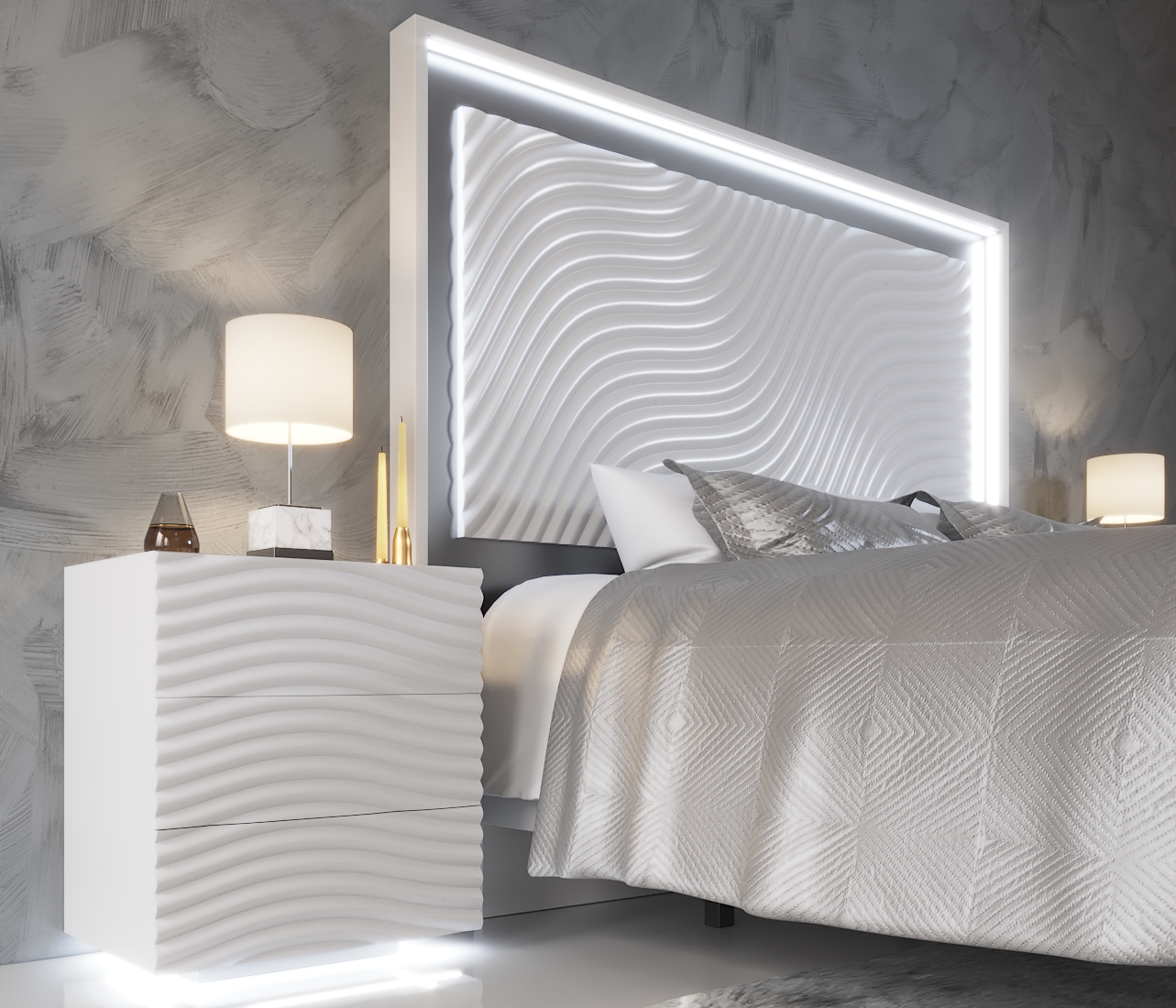 Wave Bedroom White - Image 6