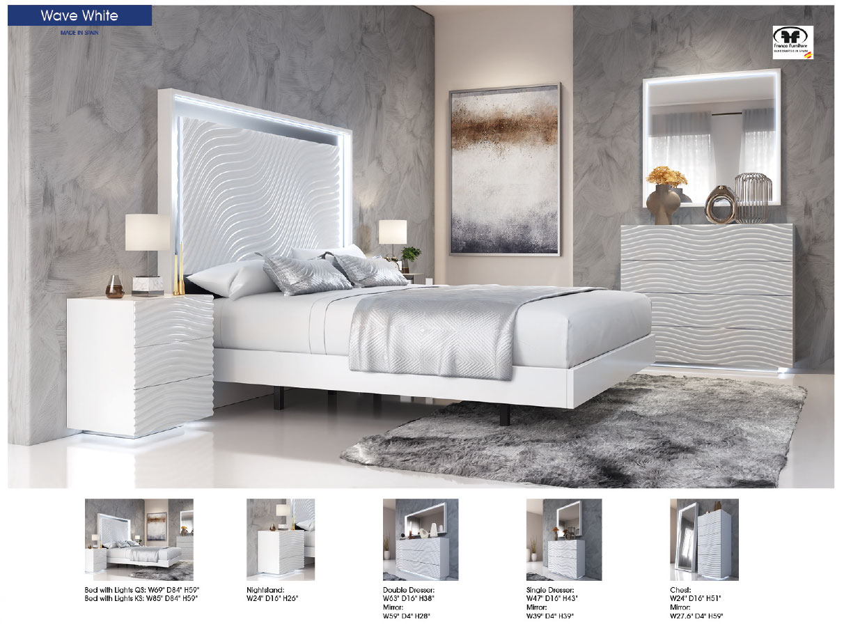 Wave Bedroom White - Image 3