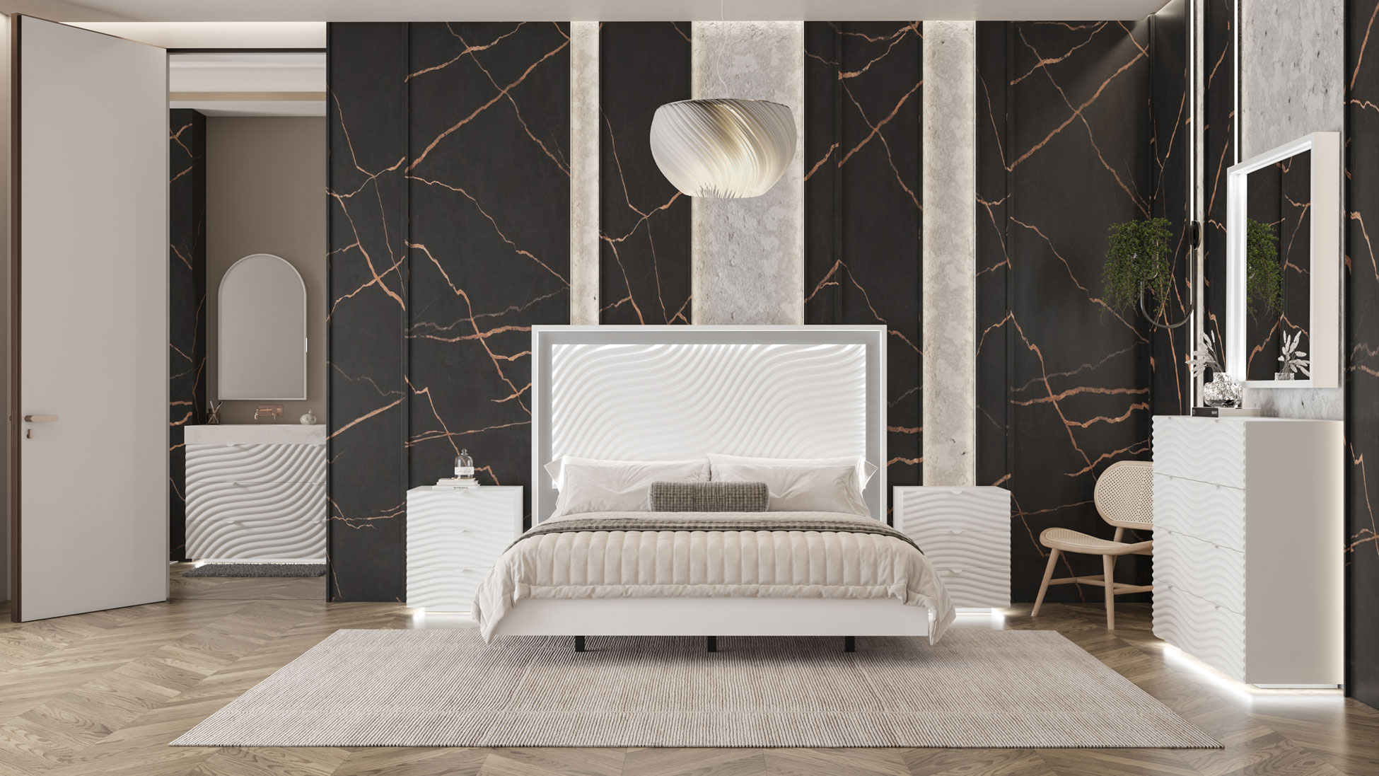 Wave Bedroom White - Image 9