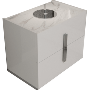 Carrara Nightstand White
