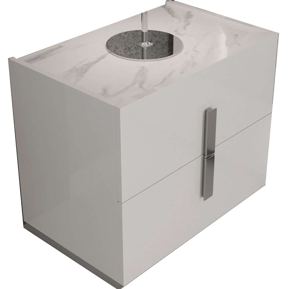 Carrara Nightstand White