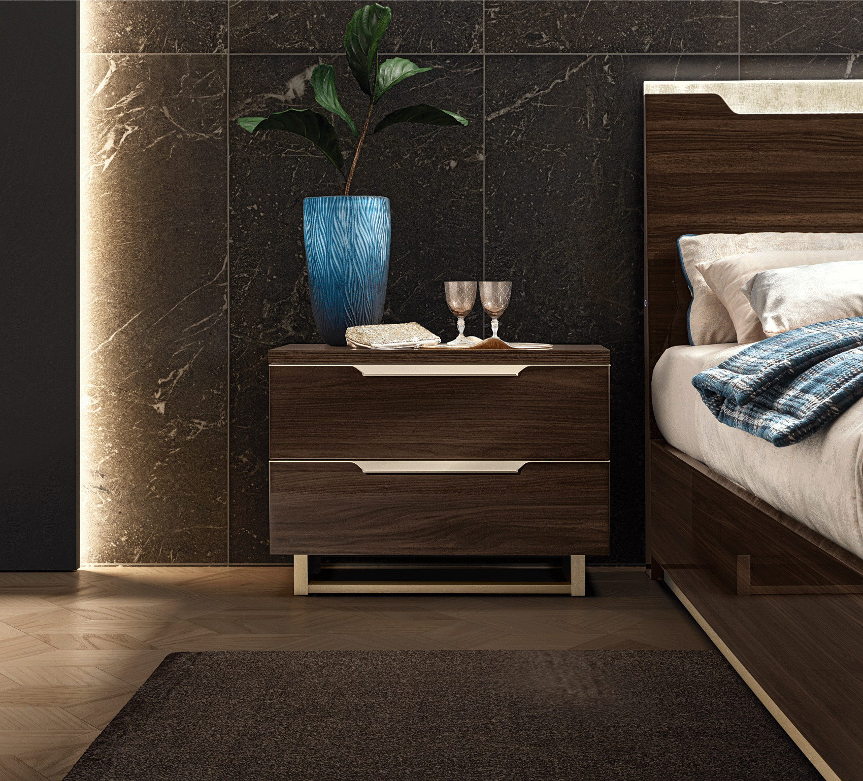 Smart Nightstand Walnut - Image 2