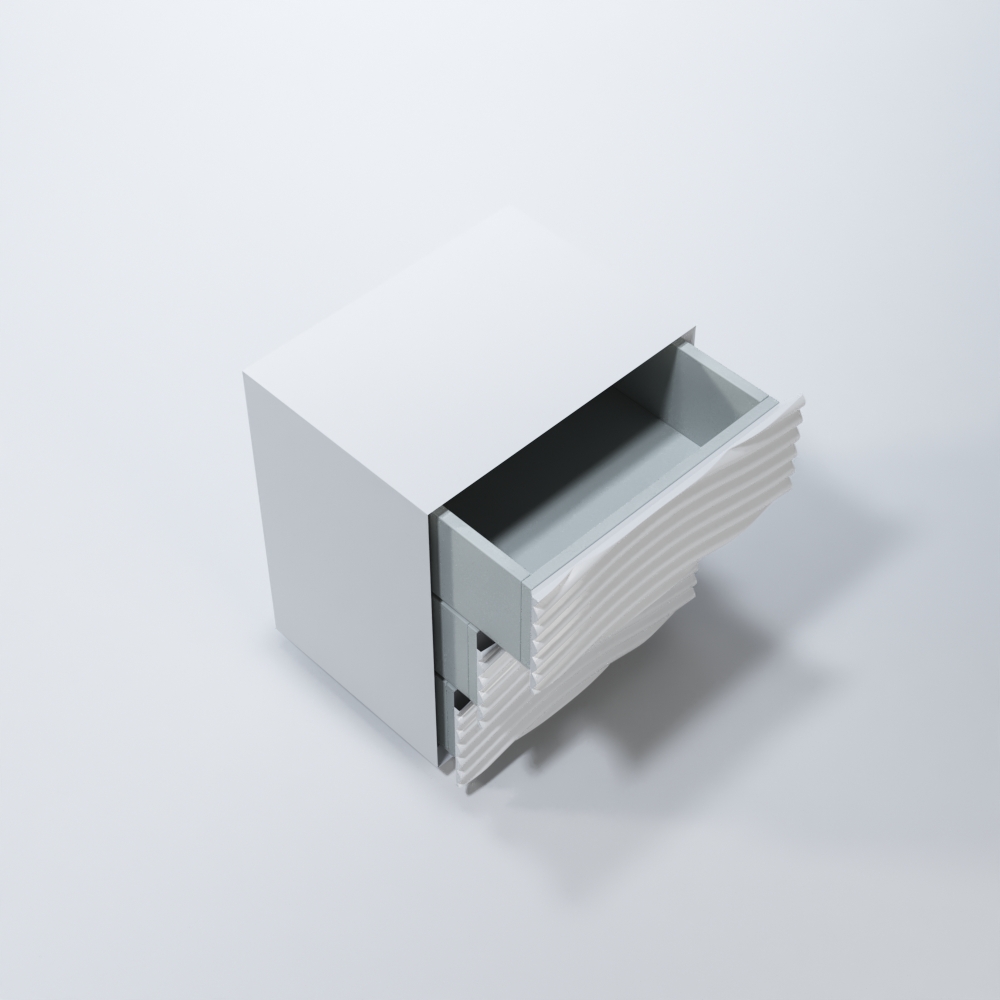 Wave Nightstand White - Image 3