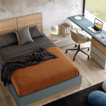 2934 Blue Chair w/ electric recliner