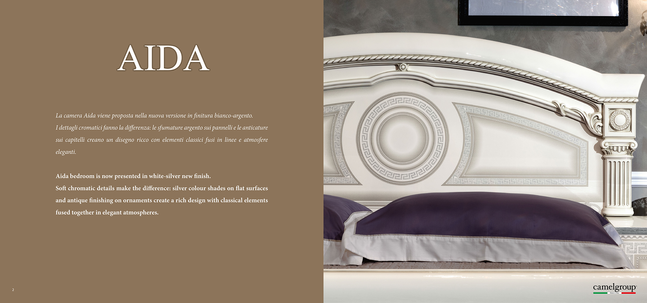 Aida Bed White w/Silver - Image 3