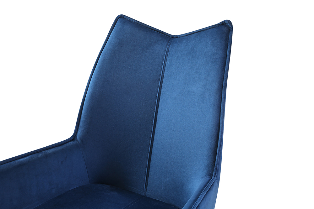 1218 swivel dining chair Navy Blue Fabric - Image 4