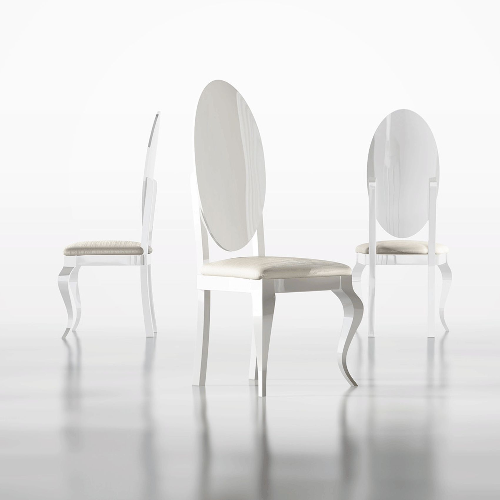 Carmen White Armchair - Image 2