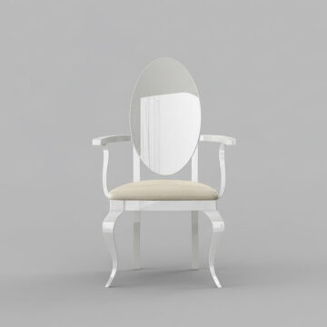 Carmen White Armchair