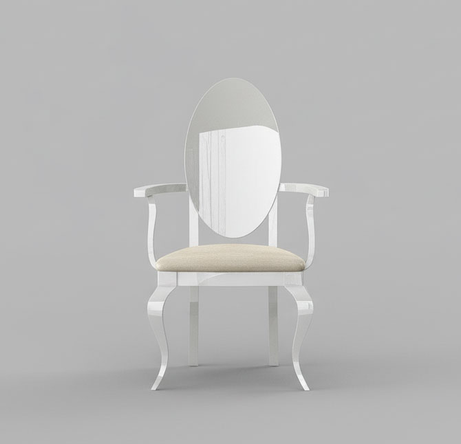 Carmen White Armchair