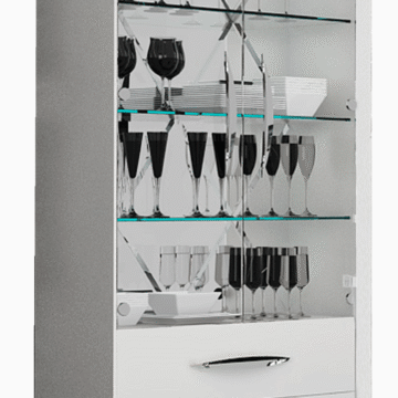 Carmen 2 Door Curio White