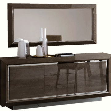 Elite Buffet w/Mirror Silver Birch
