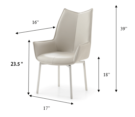 1218 swivel dining chair Grey Taupe - Image 14
