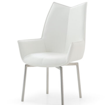 1218 swivel dining chair White