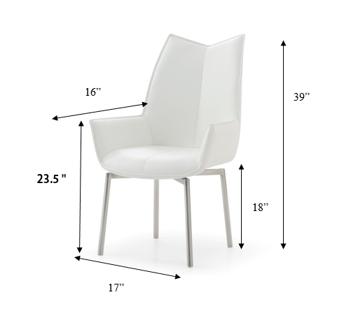 1218 swivel dining chair White - Image 11