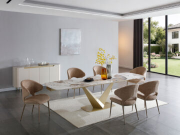 93 Dining Table with 1442 Chairs and 8010 buffet Set