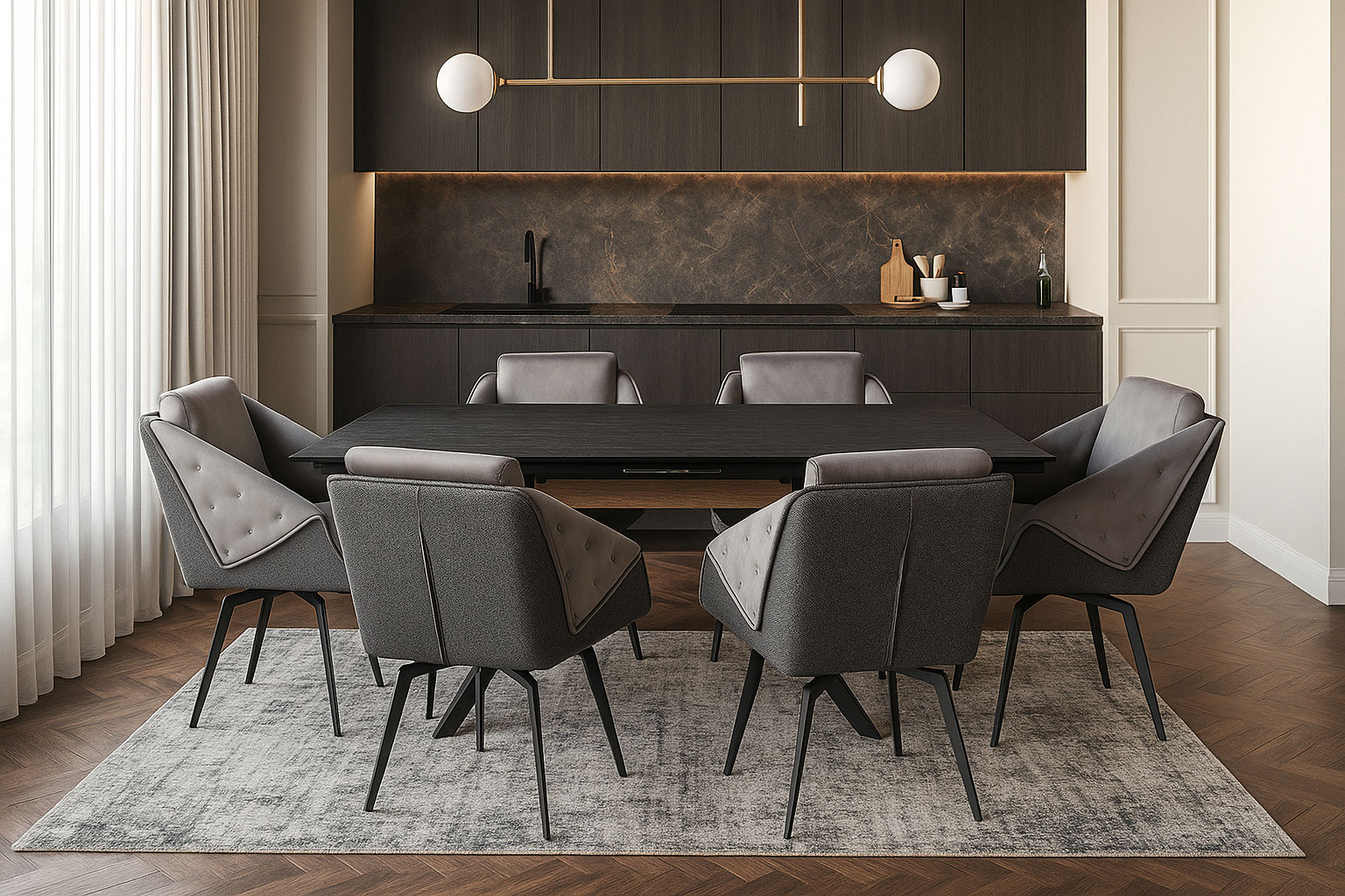 Aurora Onyx Dining set