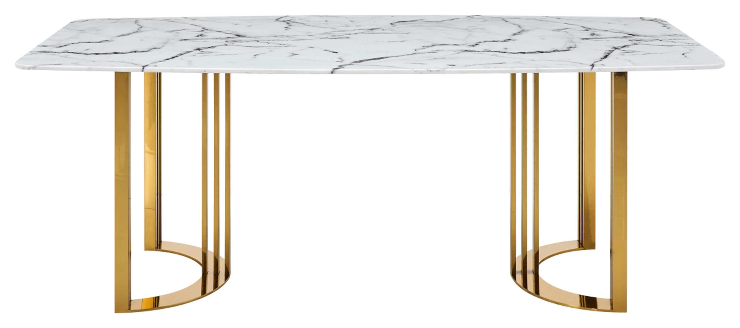 131 Gold Marble Dining Table - Image 4