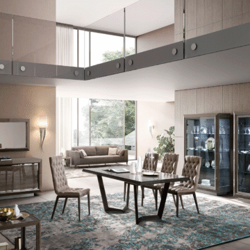 Elite Dining Room Brown Silver Birch