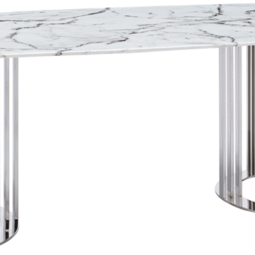 131 Silver Marble Dining Table