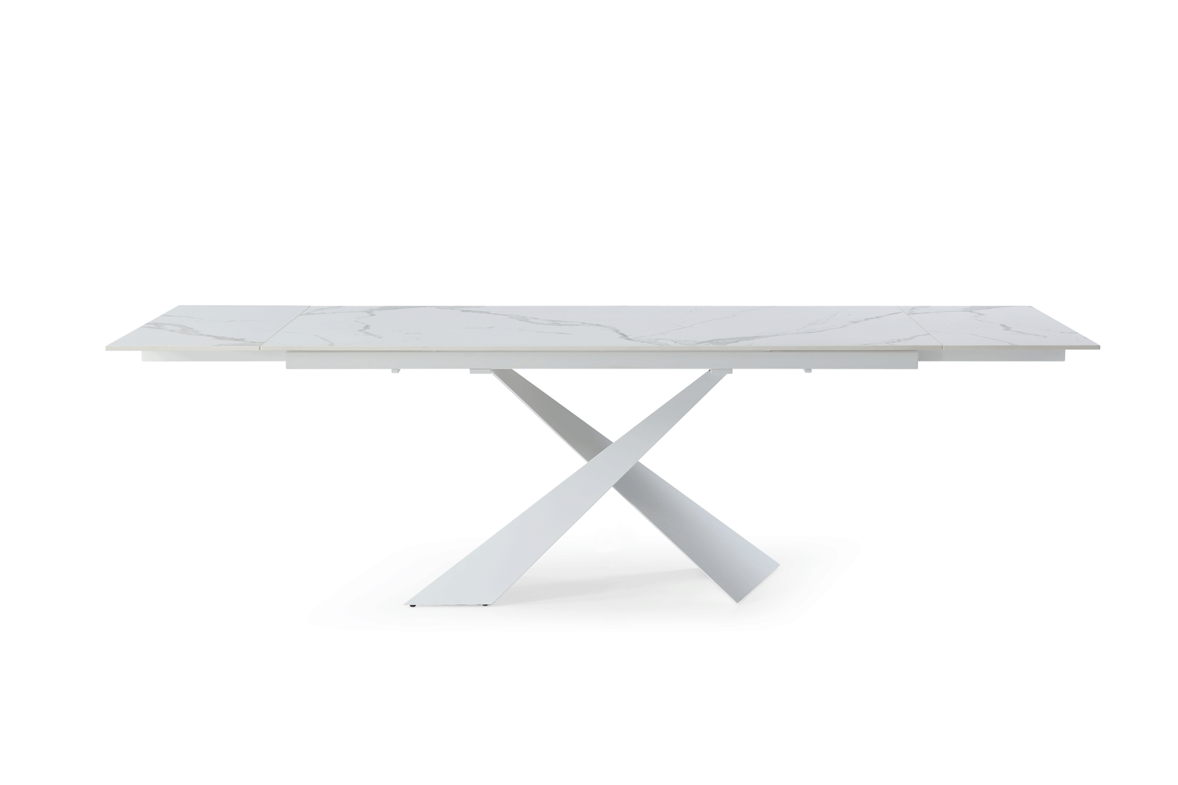9113 White 71" Dining Table w/ext - Image 4