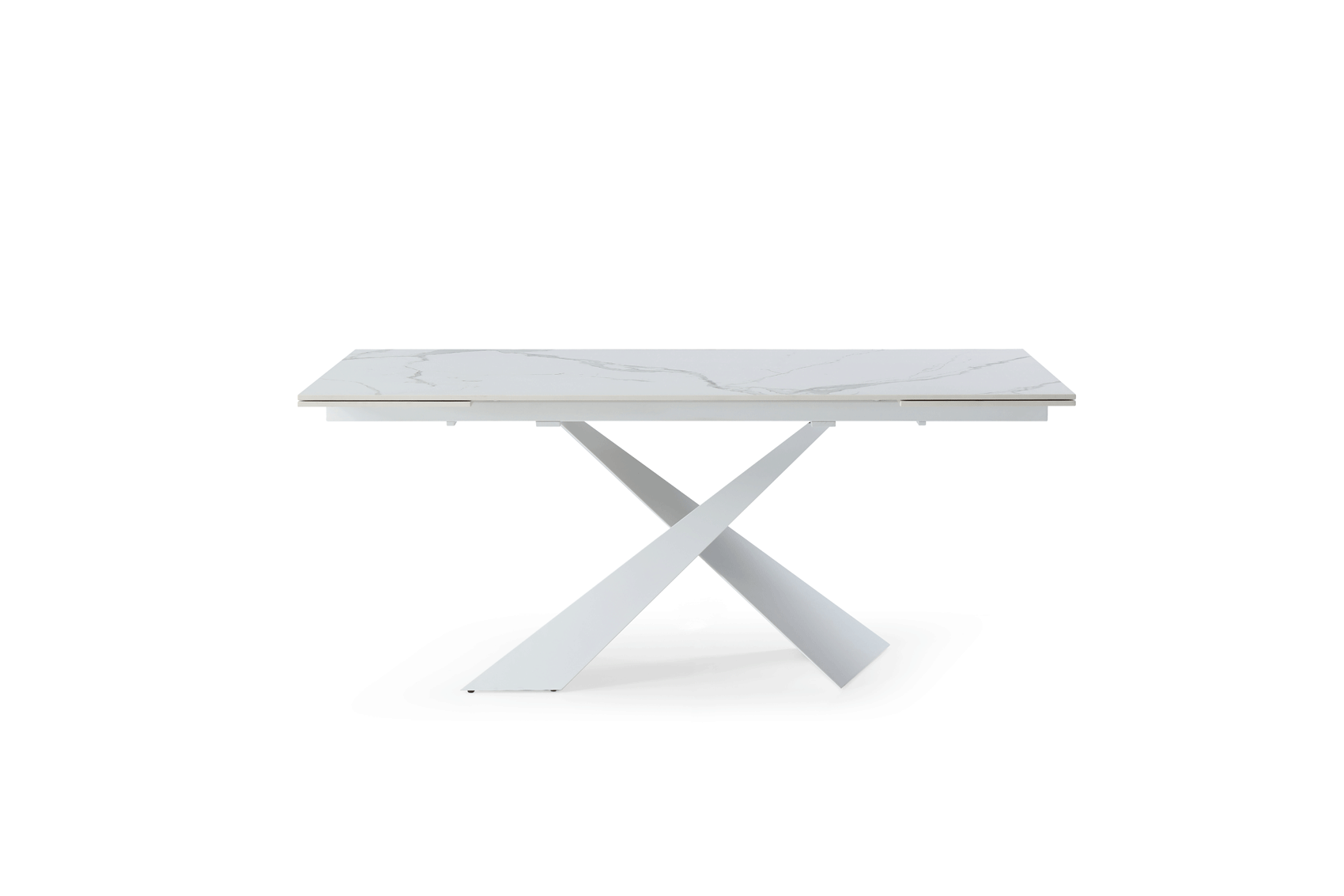 9113 White 63" Dining Table w/ext - Image 5