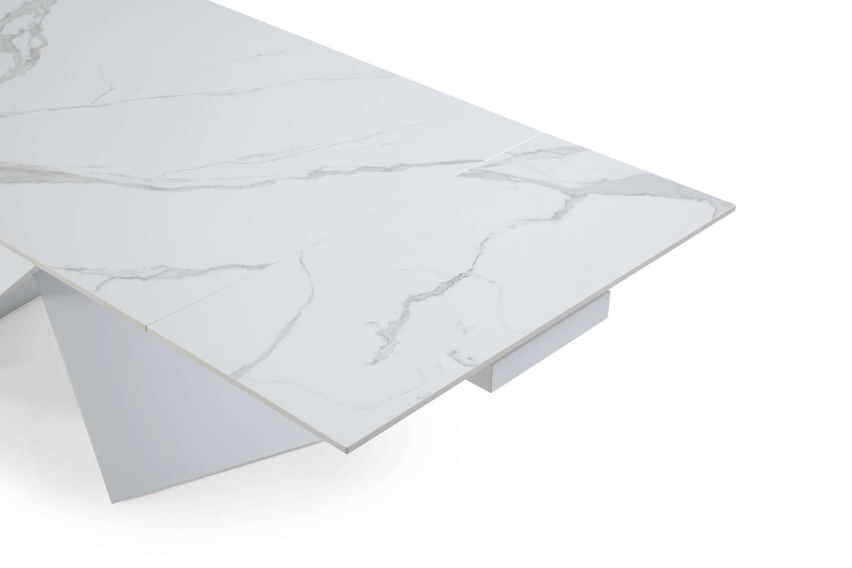 9113 White 63" Dining Table w/ext - Image 7