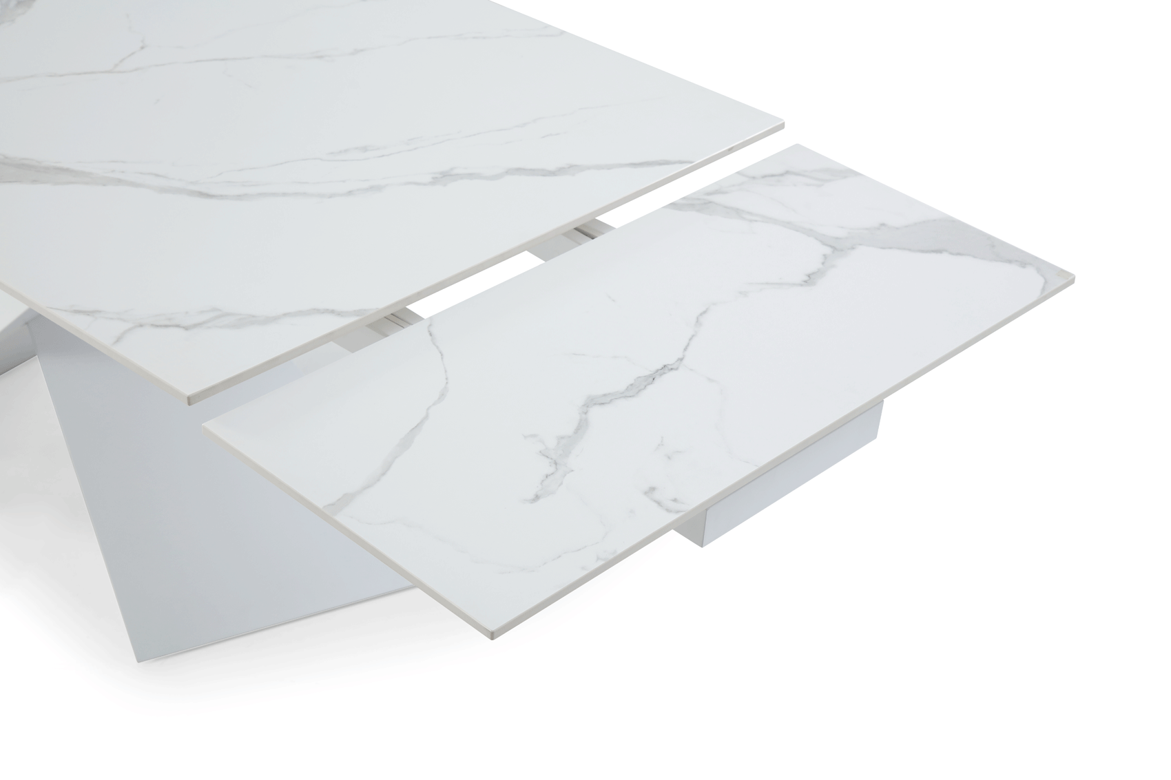 9113 White 63" Dining Table w/ext - Image 8