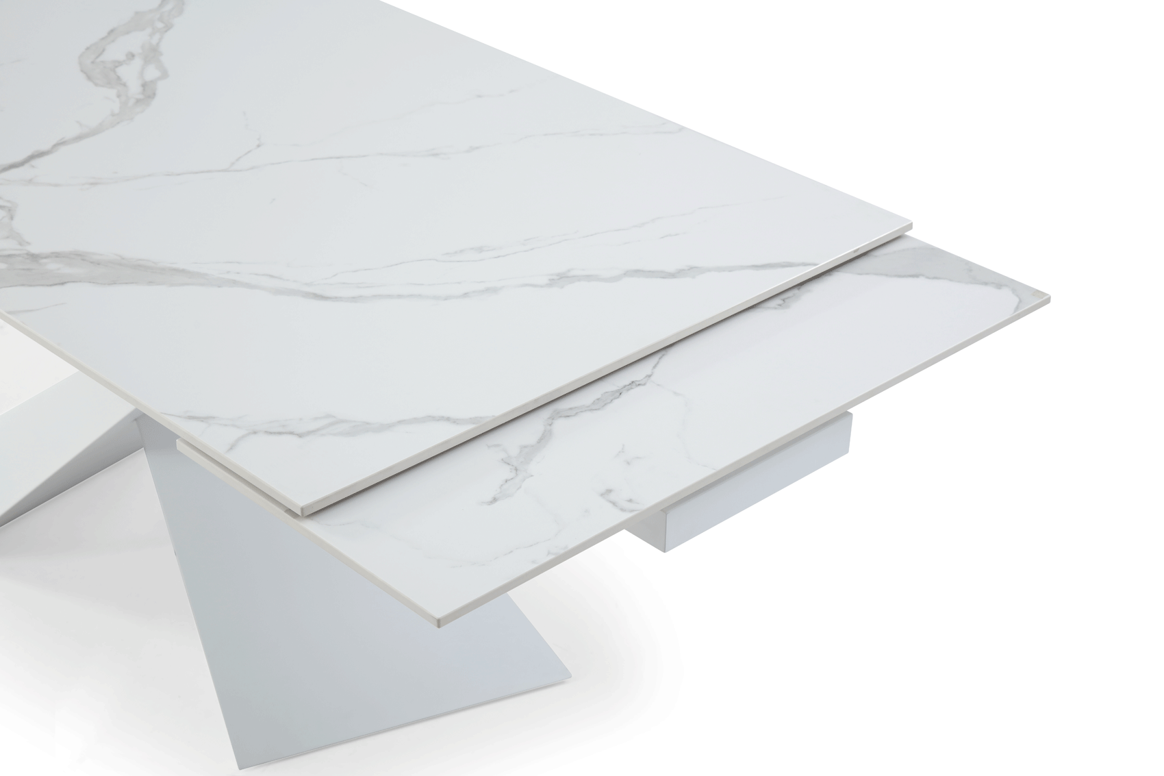 9113 White 71" Dining Table w/ext - Image 9