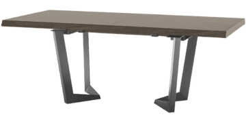 Elite Dining Table Brown Silver Birch