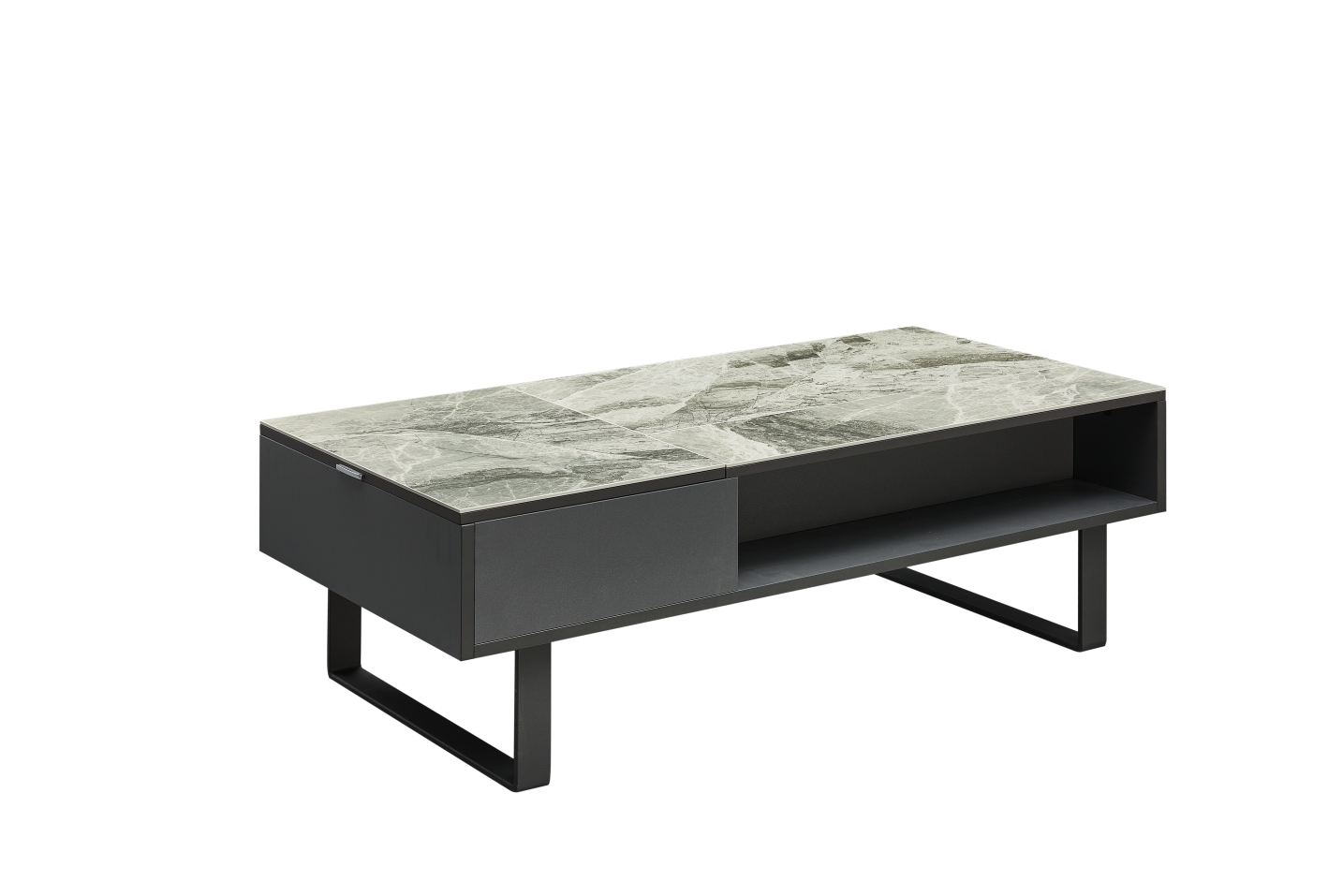 1388 Coffee Table w/ storage Grey - Image 4