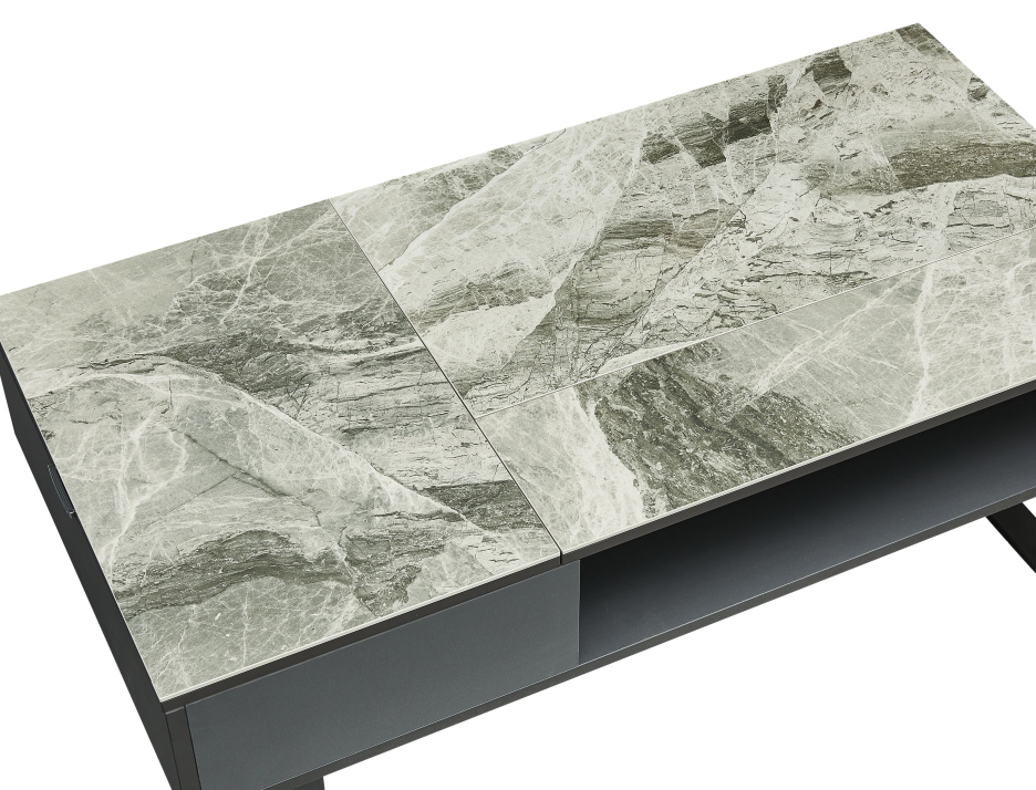 1388 Coffee Table w/ storage Grey - Image 6