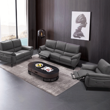 2934 Dark Grey w/ electric recliners