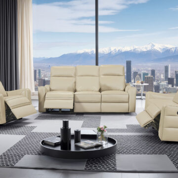 3517 Cream w/ manual recliners Group