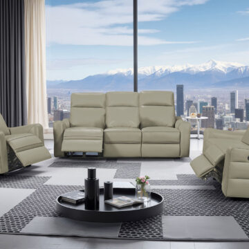 3517 Grey w/ manual recliners Group