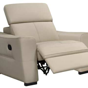 6021 Cream Armchair w/ manual recliner