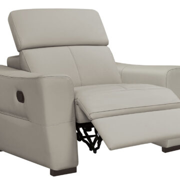 6021 Grey Armchair w/ manual recliners