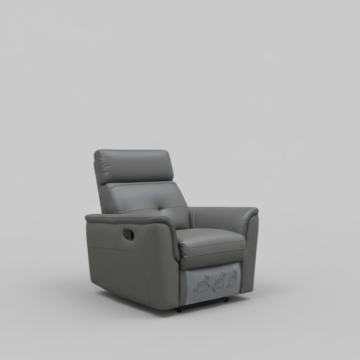 8501 Dark Grey Chair w/Manual Recliner