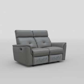 8501 Dark Grey Loveseat w/Manual Recliner