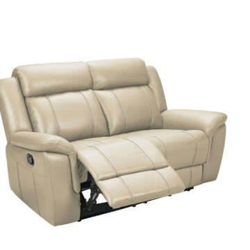 9015 Cream Loveseat w/ manual recliners